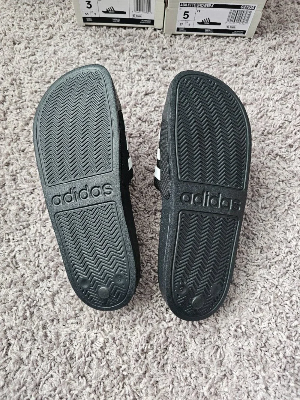 Set of 3 Adidas Adilette Shower Sandals